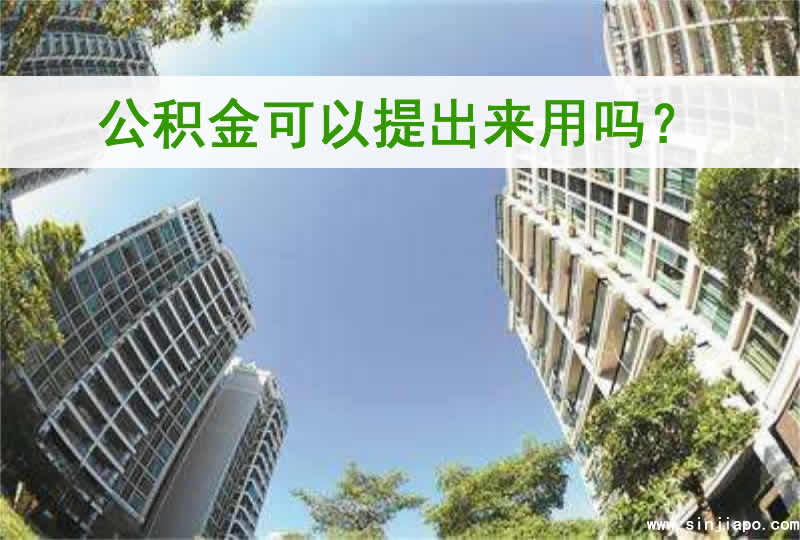 公积金可以提出来用吗？